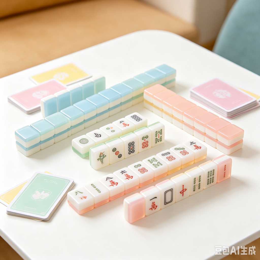 trendy color mahjong set